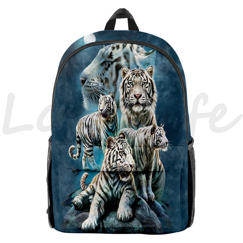 ライオンタイガーウルフパンダ3Dプリントリュックサック,男の子と女の子のための動物バッグ,学生のためのブックバッグ,ユニセックス