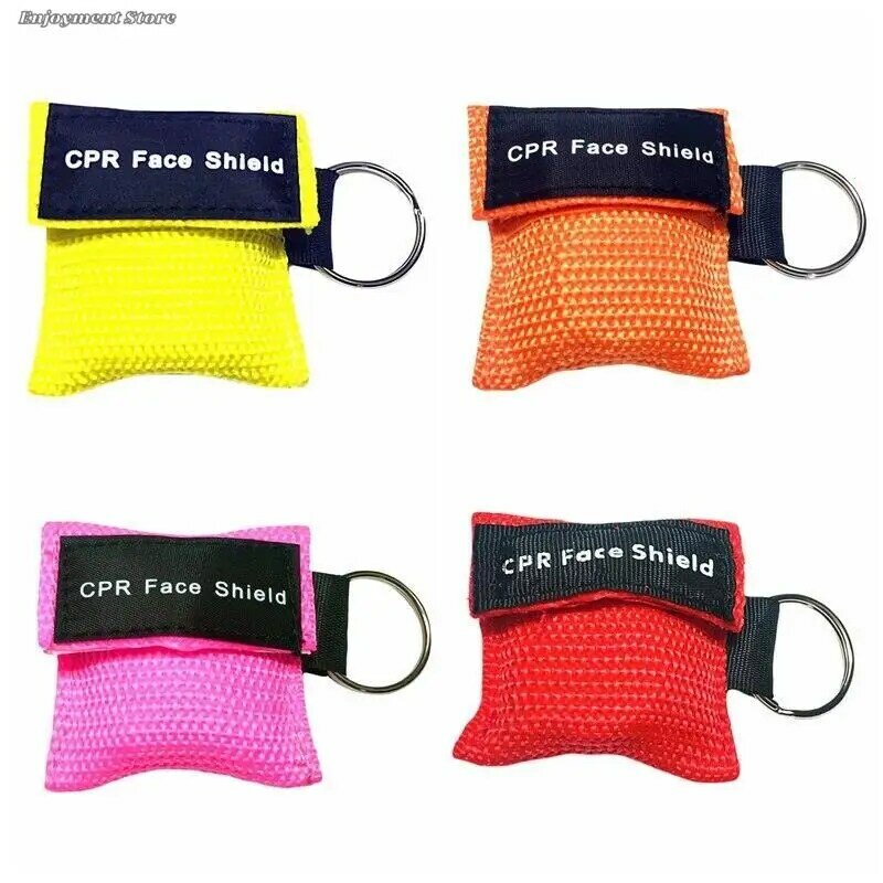 First Aid Face Mask Shield Disposable CPR Resuscitator Mask Breathing Masks Mouth Breath One-way Valve Emergency Outdoor Tools