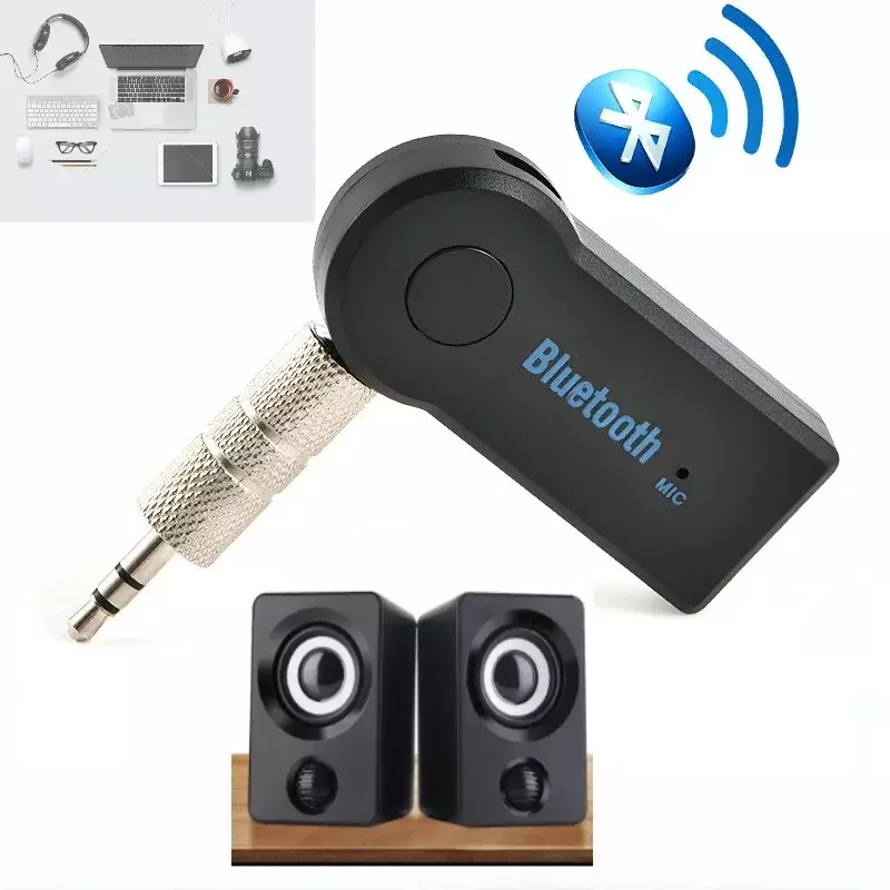 Receptor de Audio para coche, convertidor compatible con Bluetooth 5,0, AUX, USB, adaptador de Audio inalámbrico de 3,5mm, accesorios para coche