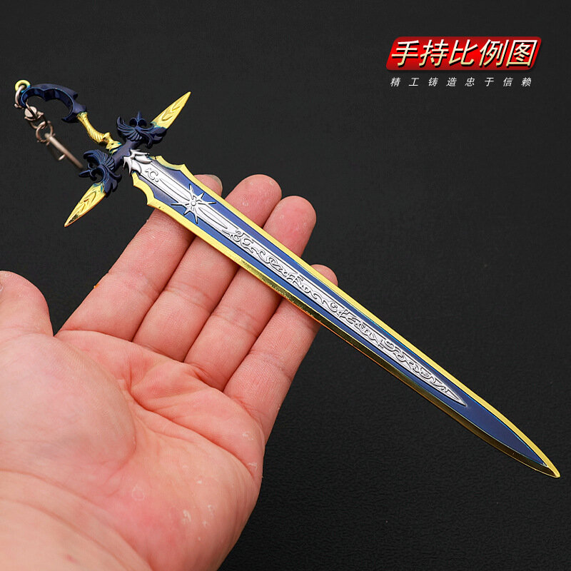 Model pedang pembuka huruf logam, ornamen kerajinan logam penuh, Model senjata pedang Ultimate perifer, Model permainan pedang pembuka huruf logam