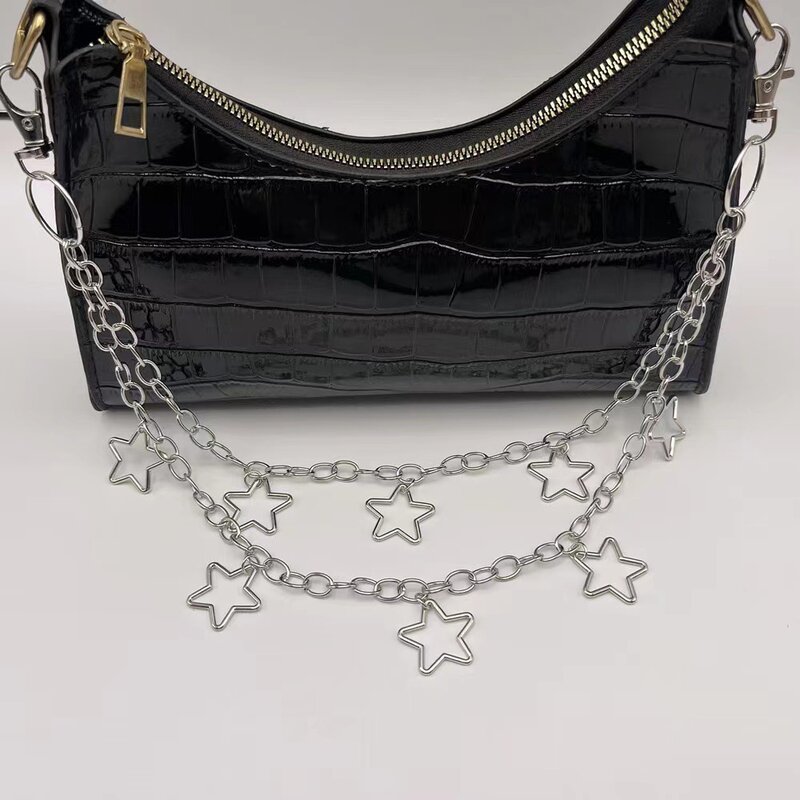 Cadena decorativa para bolso de mano, accesorio de repuesto para bolso, estilo Hip Hop, Punk y Estrella, novedad