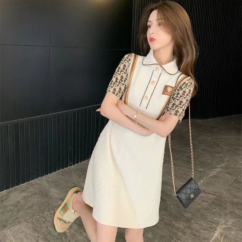 Polo Dress Women's Summer 2024 New Elegant and Elegant Women's Elegant Style, Advanced and Western Style, Age Reducing Dress