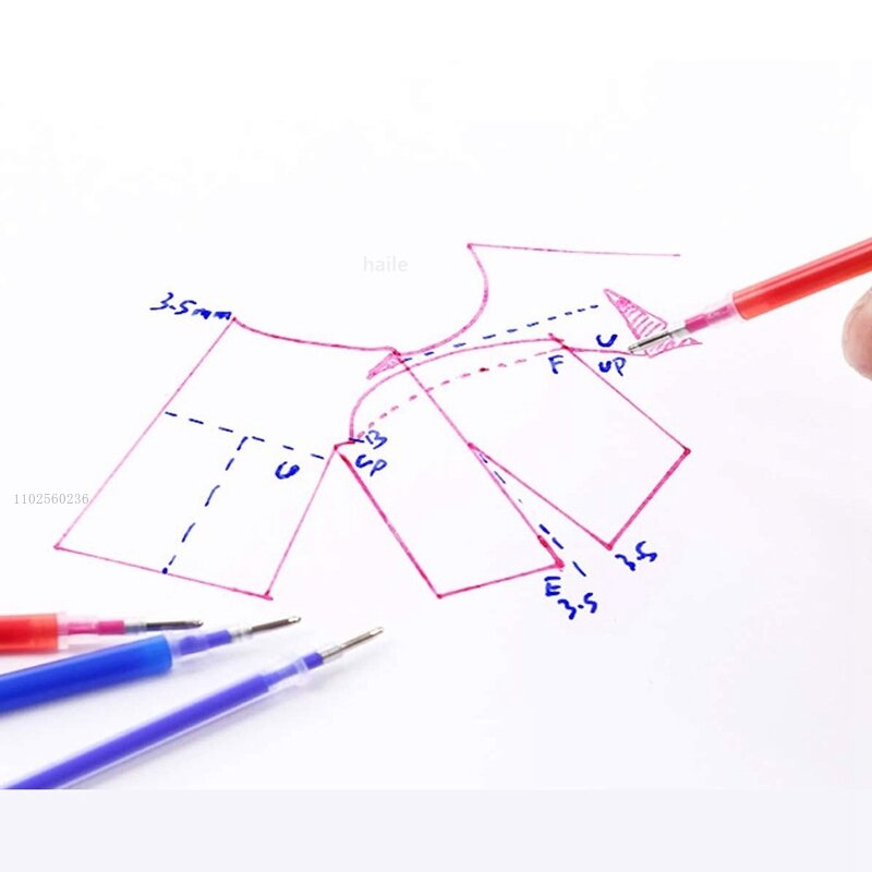 100/300 szt. Długopisów z możliwością zmazywania w wysokiej temperaturze Marker do tkanin długopis do tkanina patchworkowa skóry PU