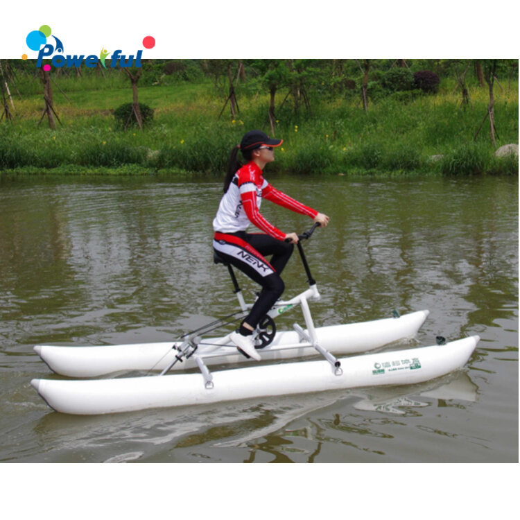 3x1.8x1.08mH Water Play Equipment Inflatable Water Bike , Inflatable Floating Water Bike Tube