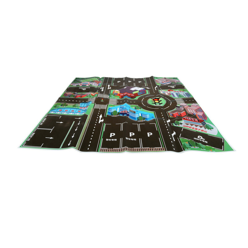 1 PC Hot 70x70CM Children's Play Mat Carpet for Baby Thick Town City Traffic Baby Crawling mat PVC Climbing Pad Green Road