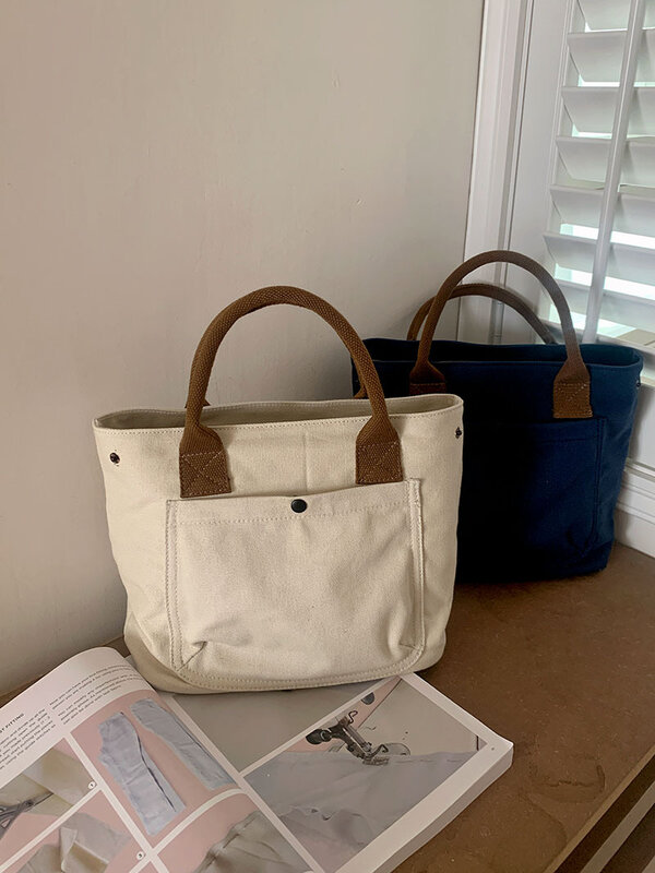 CGCBAG 2024 nowa prosta płócienna Tote torba dla kobiet dojeżdżających do pracy z solidnym małe torebki designerskim luksusowym kobieca torba na ramię marki