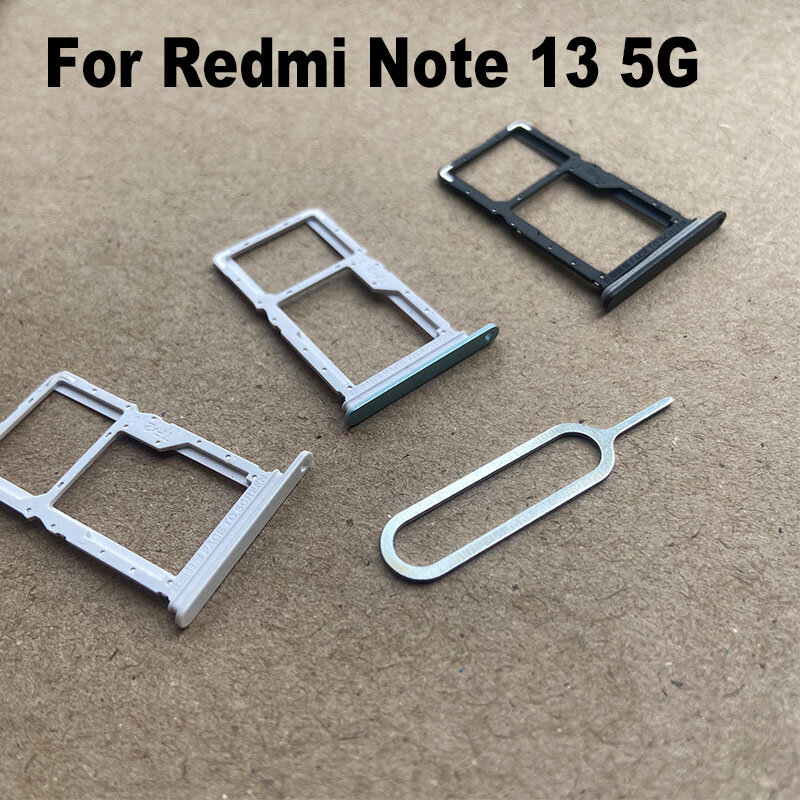 New Sim Card Tray For Xiaomi Redmi Note 13 5G Slot Holder Socket Adapter Connector Repair Parts Replacement