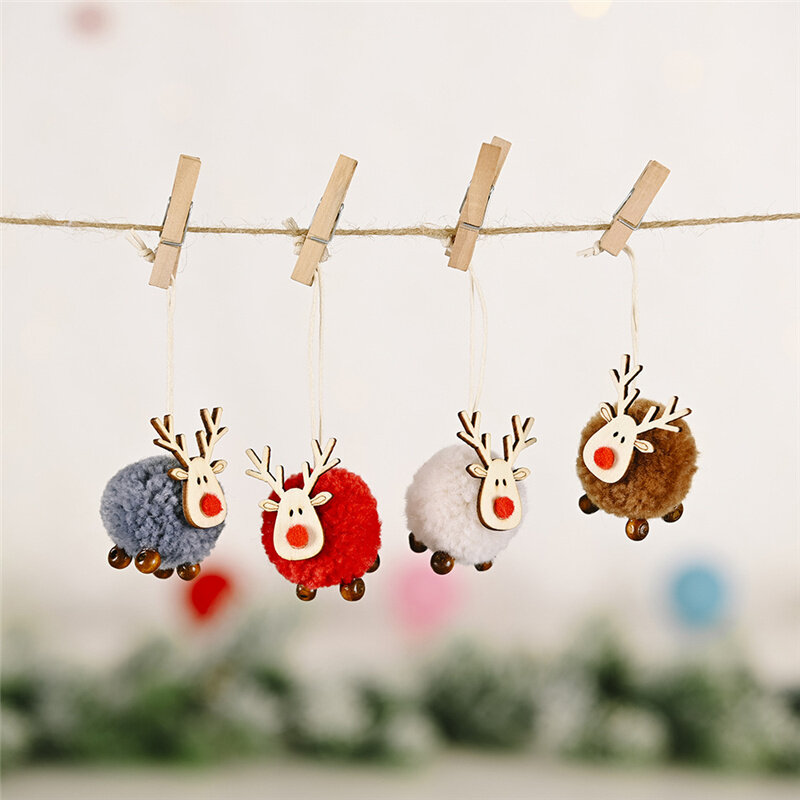 Kerst Voelde Fawn Hanger Kerstboom Ornamenten Decoratie Opknoping Hangers 2022 Navidad Geschenken Home Decor