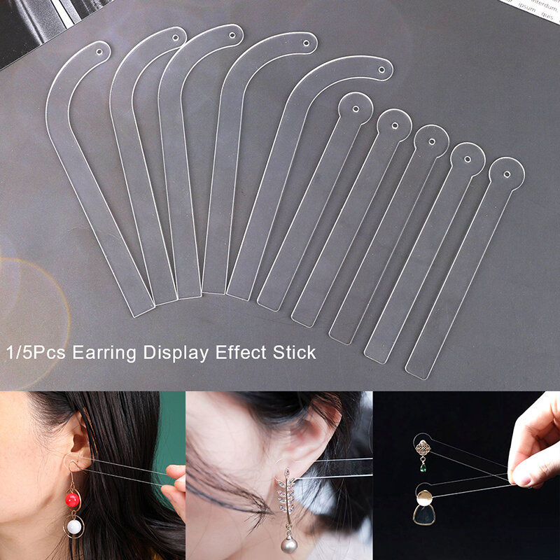 Web Celebrity acrilico orecchino prova su Stick previsioni negozio strumento speciale Ear Stud Jewelry Trial Display Holder Rack per Live Stream