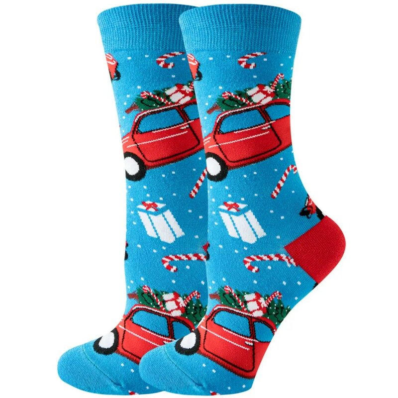 男性と女性のための漫画の靴下,クリスマス,雪だるま,面白い靴下,かわいい,クリスマスプレゼント