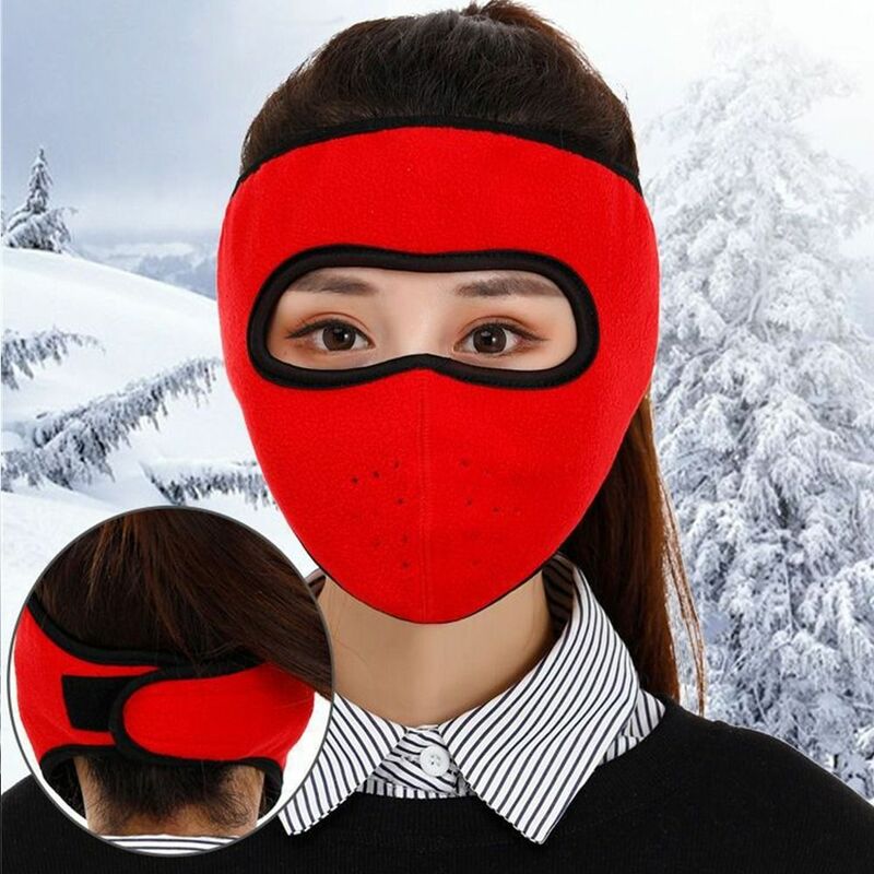 Women Men Winter Warm Cycling Windproof Cold-proof Mouth Cover Face Shield for Outdoor Camping Ski Earmuffs Fleece Warm Mask