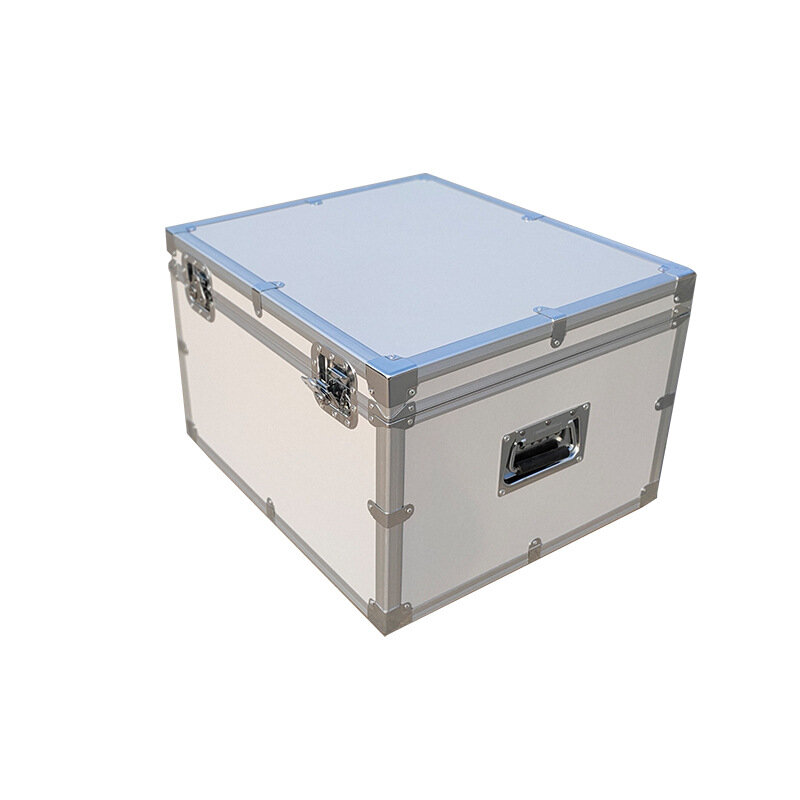 Противоударный белый ящик для инструментов из алюминиевого сплава, твердый устойчивый многофункциональный ящик для хранения, многослойный ящик для инструментов из алюминиевого сплава