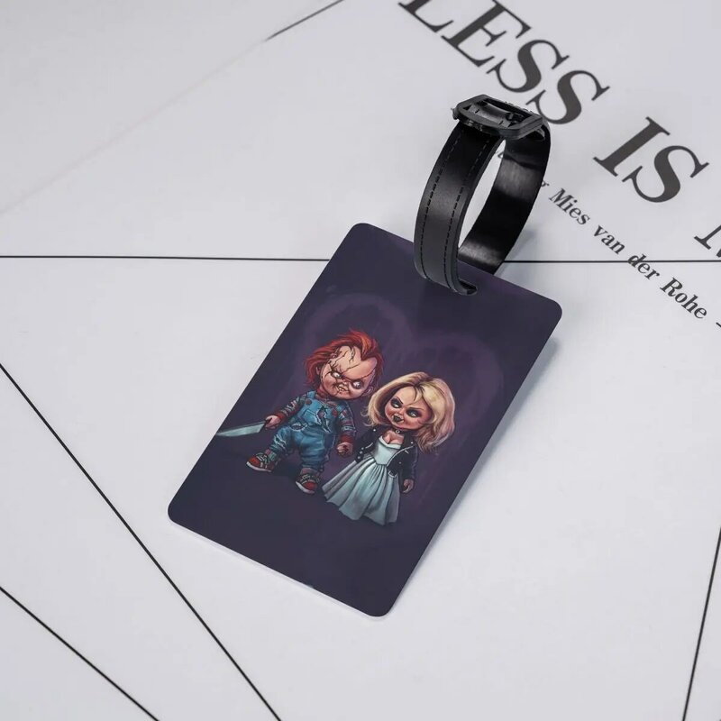 Bride Of Chucky Luggage Tag Horror Movie Childs Play Travel Bag Suitcase Privacy Cover ID Label