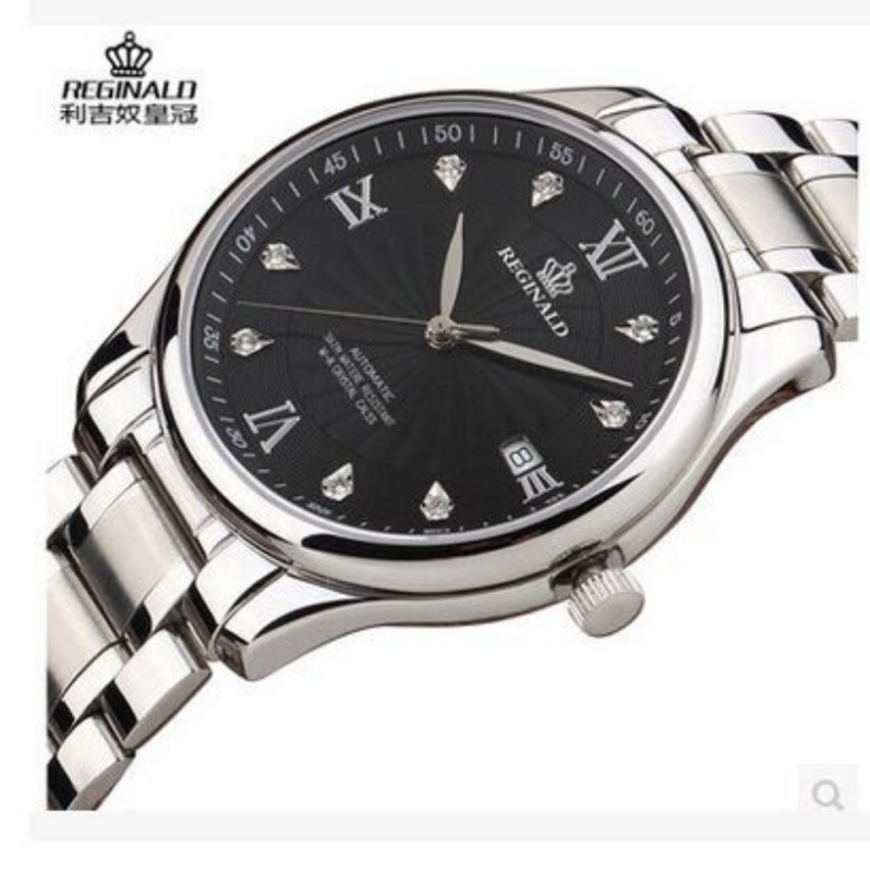 Reginald relógio masculino casual negócios relógios 316l aço inoxidável data automática relógios de quartzo reloj hombre relogio masculino