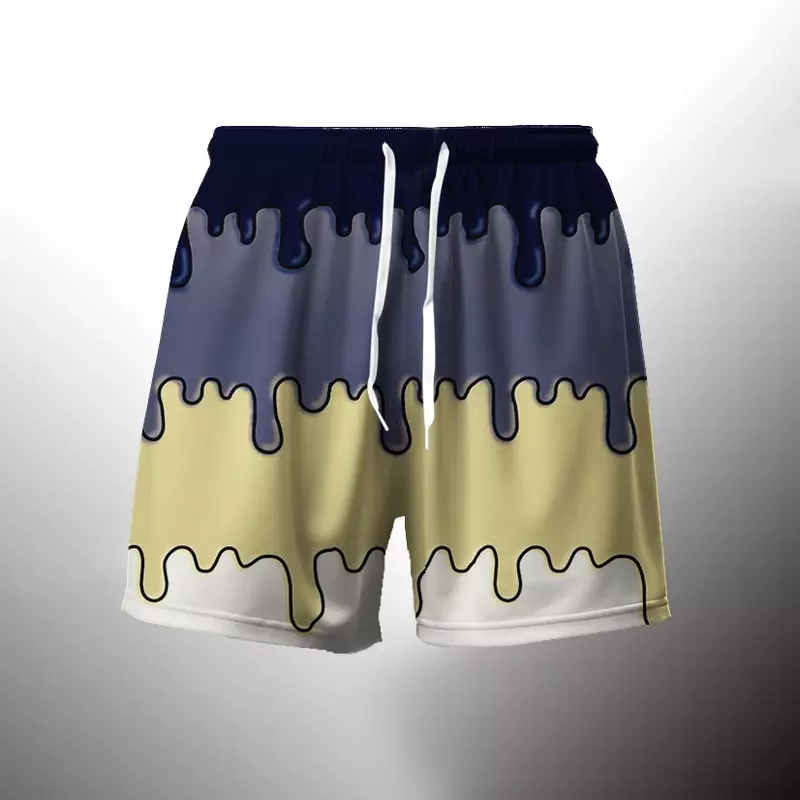 Graffiti Paint 3D Printed Shorts New Men's Summer Abstract Art Print Shorts Summer Casual Comfort Shorts Outdoor sports shorts