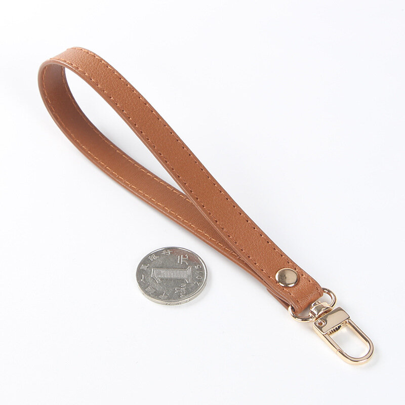 1 pçs substituição de couro curto cintas acessórios saco de pulso pulseira alça alça para garras portátil moeda lidar com saco