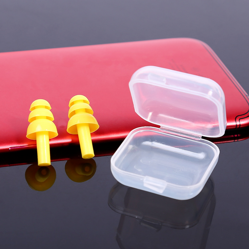 수영 방음 귀 보호 쉴드 귀마개 용 실리콘 귀마개, 소음 방지, 소음 감소 플러그, 1 쌍