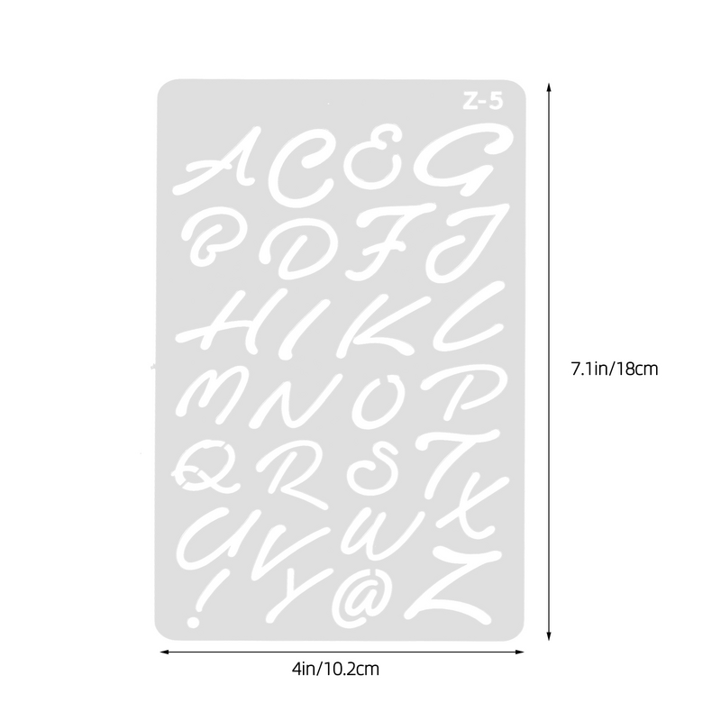 20 Sheets Handbook Doodle Template Burning Stencils Patterns Letter Number Molds Alphabet