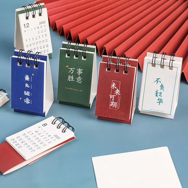 Tragbare Bequem 2023 Stehend Flip Kalender Leichte Desktop Kalender Zarten Muster für Schlafzimmer
