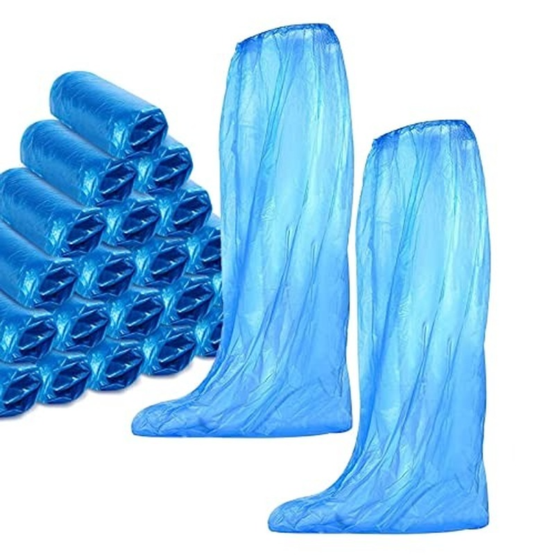 20 шт. прочные водонепроницаемые толстые пластиковые одноразовые дождевые бахилы высокие ботинки Прямая поставка