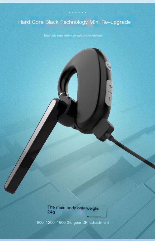Inorise SR-615-ウォーキートーキー付きミニイヤーフック,Bluetooth,耳に掛けることができ,ホテルでの使用に最適