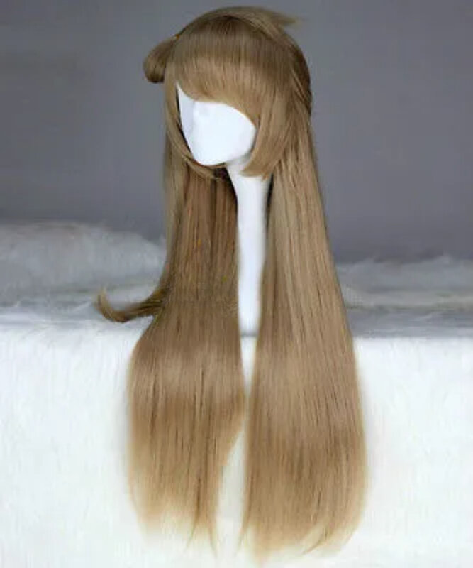 Длинный коричневый прямой парик для косплея Лолита минами Кодори
