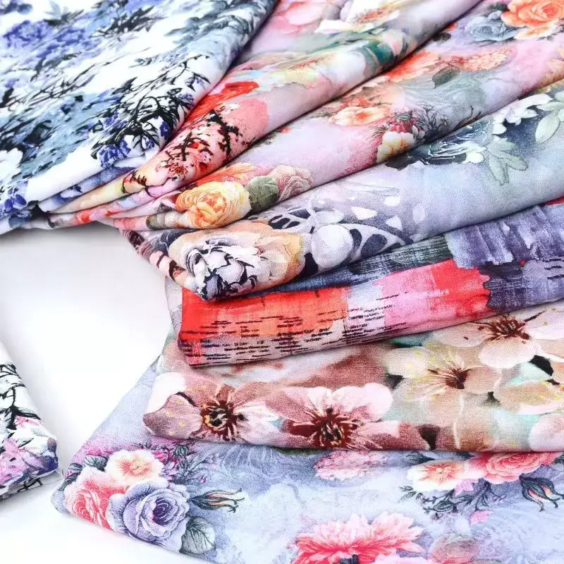New digital printed cotton fabric clothing, home clothes pajamas, cotton fabrics, rayon fabrics by the meter fabric for dresses