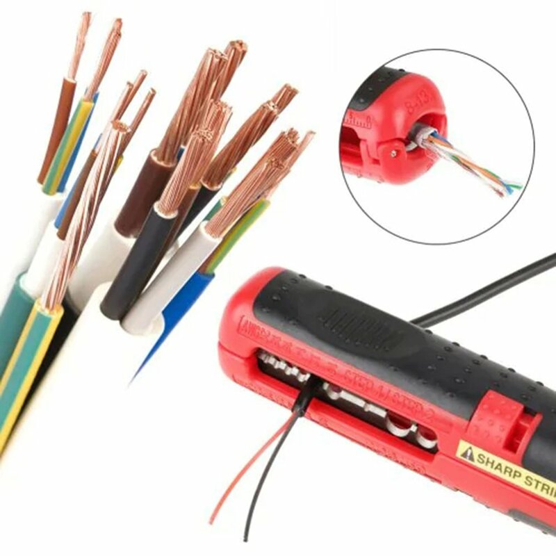 Tang pemotong kabel multifungsi, alat pemotong pengupasan kawat kabel portabel Anti selip garis penjepit
