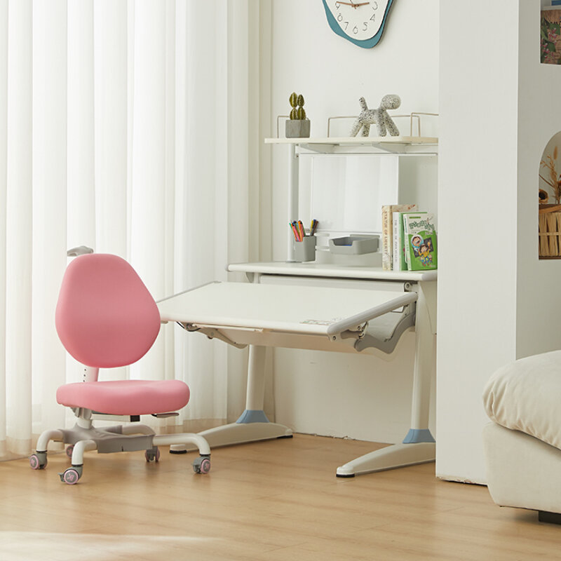 Study, children's, can be raised and lowered, student writing desk and chair are multi-functional