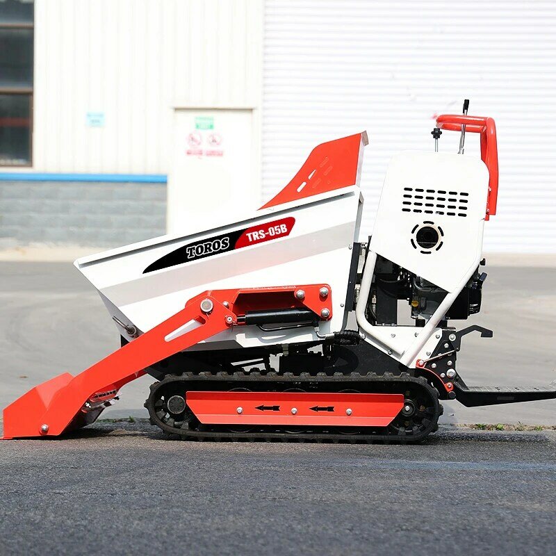 Ce Approved 800kg Loading Capacity Customize Tracked Mini Dumper Transporter With Split Type Box customized