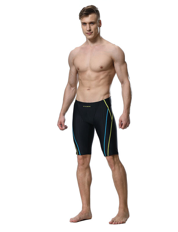 MY KILOMETRE Jammer Untuk Pria Ukuran S Sampai 4XL berenang Jammer Baju Renang Untuk Latihan Pria Pakaian Renang Celana Pendek Renang Atletik Jas Tim