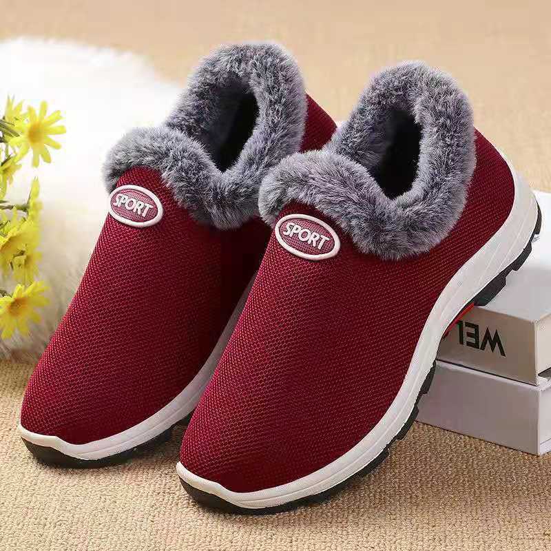 Cotton Shoes Women Winter sneakers Platform ankle boots Wedges Shoe 2022 Comfortable Warm Short Plush female boots Botines mujer