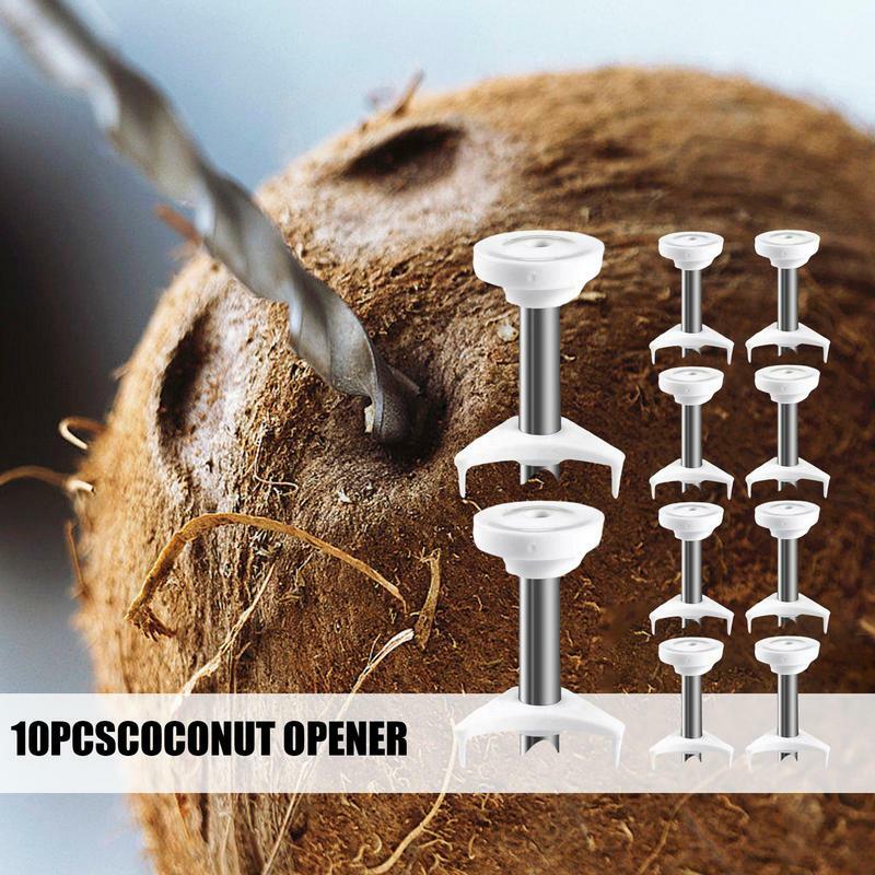 Kokosnoot Opening Gereedschap Puntige Roestvrijstalen Gat Puncher Draagbare Kokosnoot Opener Voor Thuisfruit Winkels Ergonomisch Kokosnoot Gereedschap