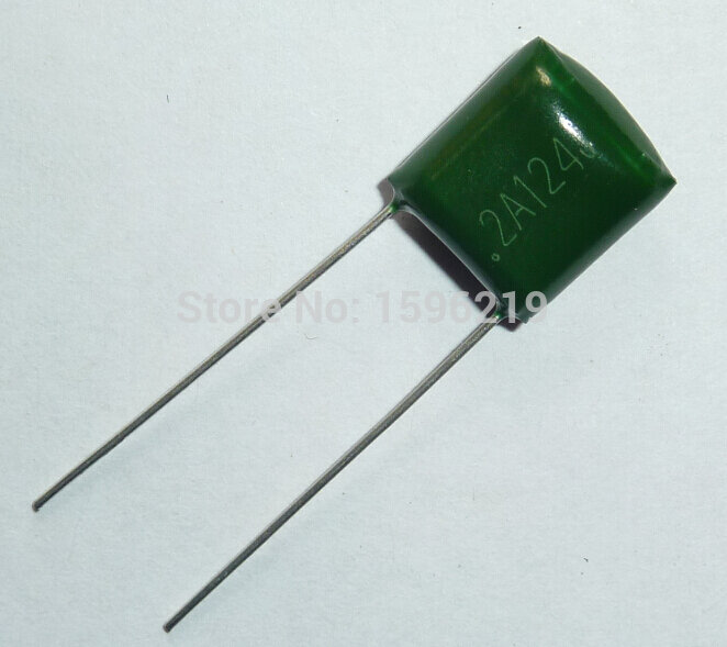 50pcs Mylar Film Capacitor 100V 2A124J 0.12uF 120nF 2A124 5% Polyester Film capacitor