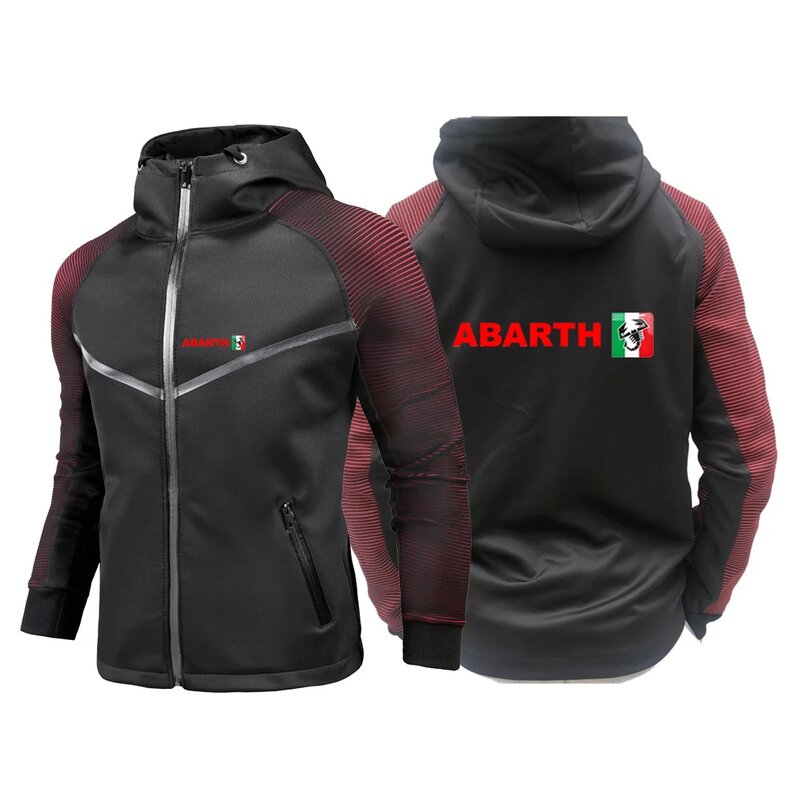 Men's Abarth New Spring and Autumn Racing West Coat High-quality casual personality gradient waterproof Harajuku coat clothing