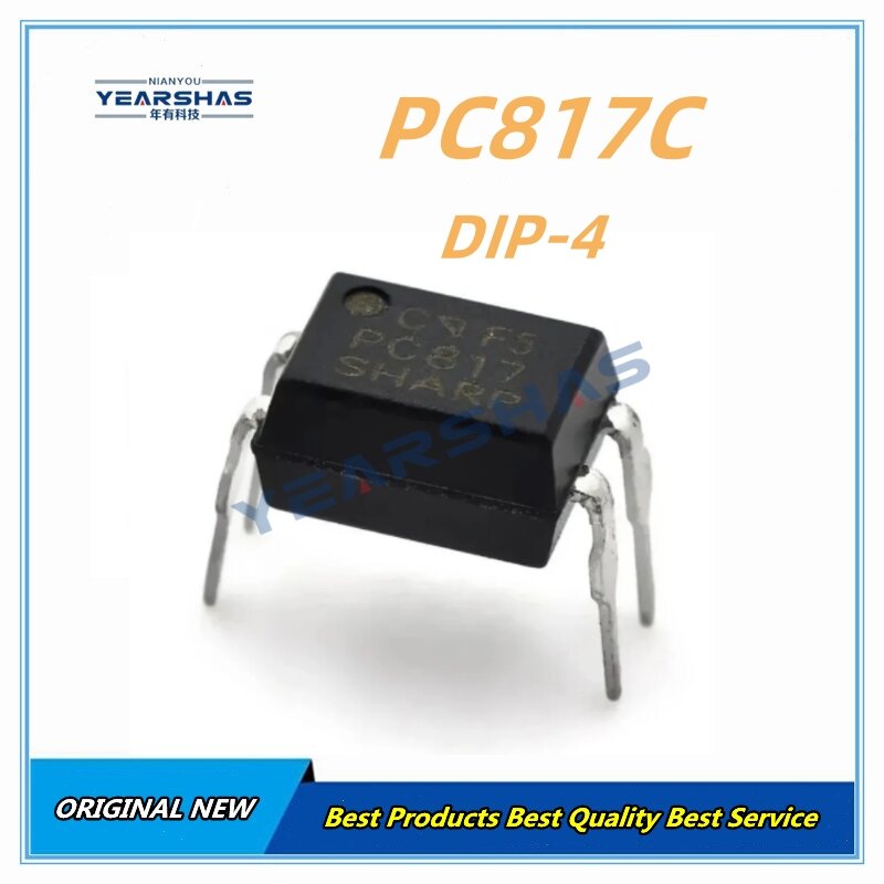 10 buah-50 buah 4-DIP Optocoupler PC817 817 PC817C EL817C LTV817 PC817-1 tipe dudukan kepadatan tinggi Photocoupler