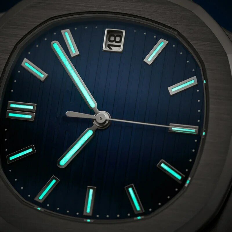 男性用tiylus自動機械式時計、サファイアガラス、防水日付、カジュアルビジネスファッション、新しい、2024