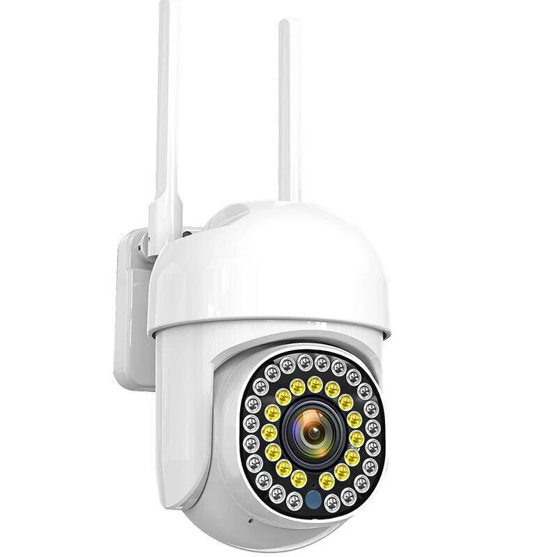 Seguridad Wifi al aire libre impermeable PTZ auto seguimiento audio CCTV vigilancia 1080P 360 cámaras IP con Google Home Alexa