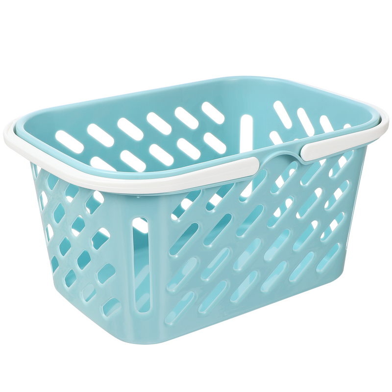 Small Shopping Basket Handle Mini Toy Shopping Basket Plastic Grocery Basket Play Grocery Basket Toy Kitchen Toy Storage Basket