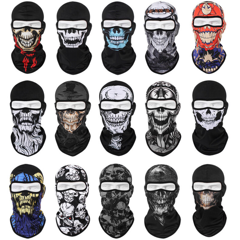 Motocicleta Multi-Function Chapelaria Cap para homens e mulheres, crânio máscara facial, Full Face Cover, protetor solar, Headwear, Headwear, MTB, bicicleta