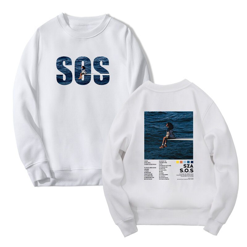 SZA Merch 2023 New Music Album SOS Crewneck Long Sleeve Streetwear Men Women Sweatshirt Fashion Clothes