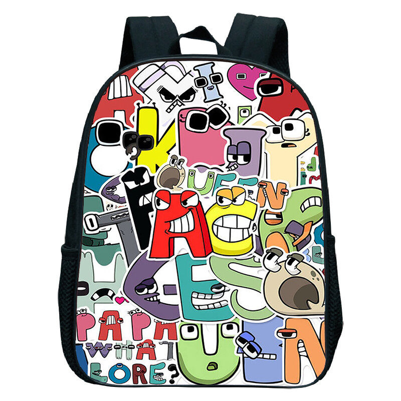 Alfabet z nadrukiem plecak dla dzieci małą torbę na książki dla dzieci wodoodporny plecak zabawny napis tornister dla chłopców dziewcząt