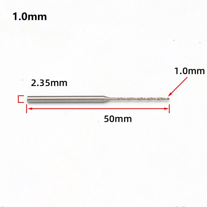Brand New High Quality 1Pc 0.8mm-2mm Jewelry Plastic Rubber Wood Drill Bit 1Pc 0.8mm-2mm 2.35mm Shank Diameter