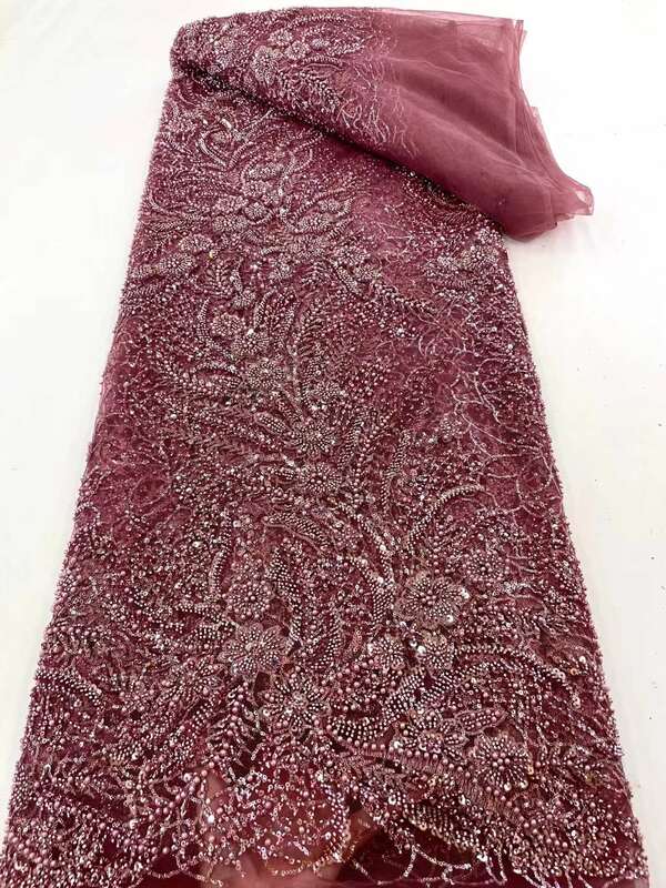 Białe afrykańskie koraliki tiulowa tkanina koronkowa 2023 wysokiej jakości cekiny haft francuski tiul koronki dla Nigeiran imprezowa sukienka