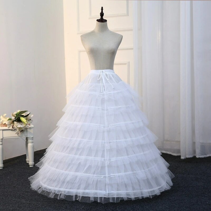6 обручей Подъюбники для свадебного платья Бальные платья кринолин нижняя юбка saiote de noiva Six обруч