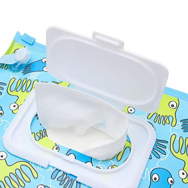 Tragbaren Koffer Flip Abdeckung Baby Produkt Feuchttücher Tasche Tissue Box Kinderwagen Zubehör Kosmetische Beutel