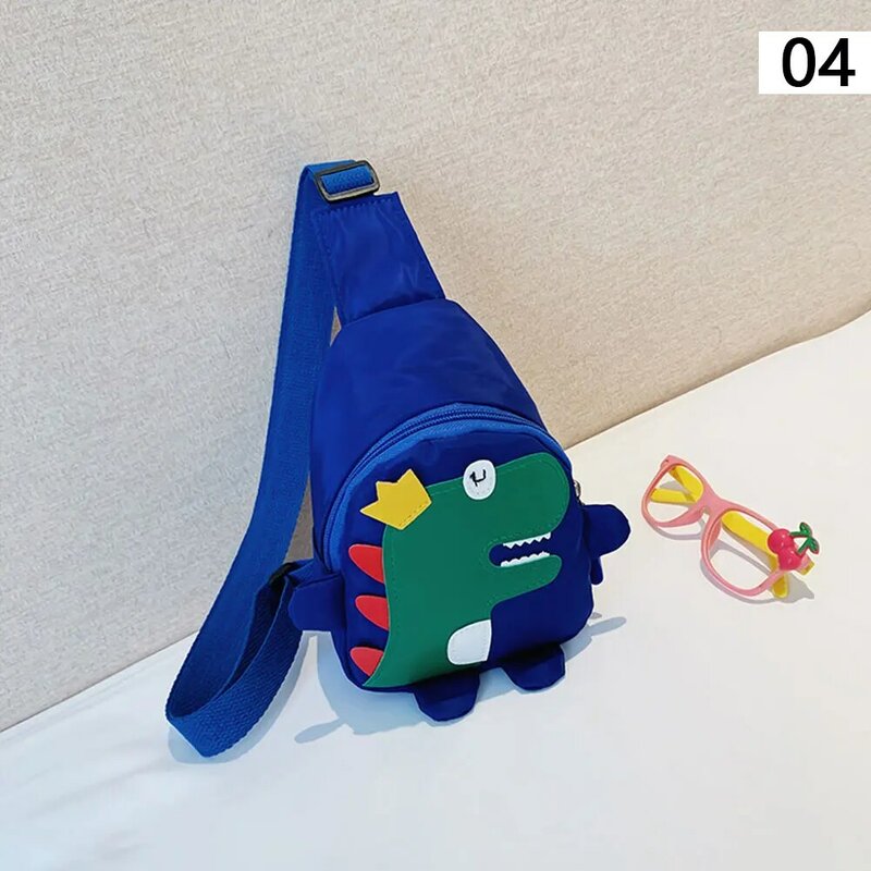 1pc borsa pettorale per bambini 2024 nuova moda con decorazione stampa dinosauro materiale Pu carino per 2-6 anni borse giocattolo per ragazza ragazzo