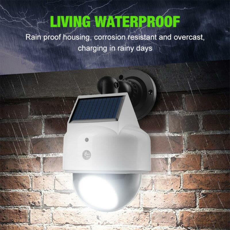 Motion Detecto Sensor Fake Dummy Camera Solar Light Outdoors Waterproof Wall Lamps For Bedroom Garden Security Protection