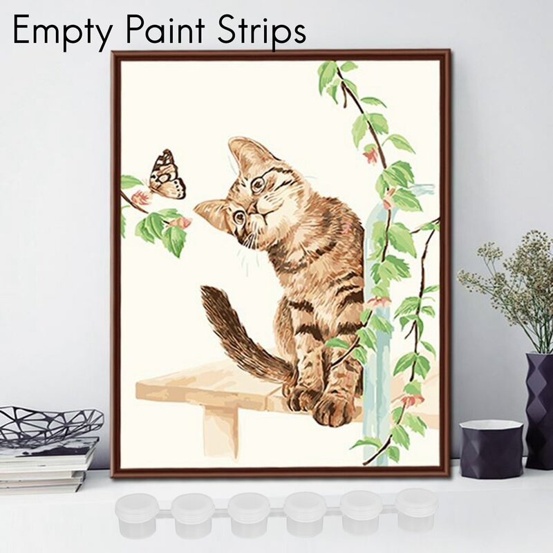 24 Strips 2Ml Empty Paint Strips Paint Cup Pots Clear Storage Containers Painting Arts Crafts Supplies 144 Pots in