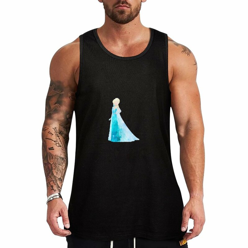 New Snow Queen Inspired Watercolor Tank Top sleeveless shirts Gym wear summer clothes man 2023 singlets for men
